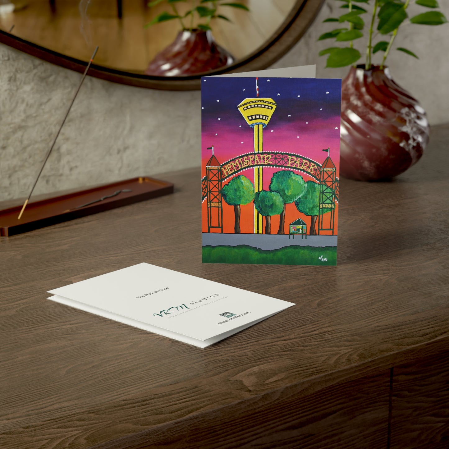 Hemisfair Park Greeting Card | San Antonio Texas Art Card | Downtown San Antonio Gift | Texas Landmark | Original Artwork by VRM Studios