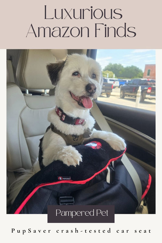 PupSaver Dog Car Seat | Luxury Travel Booster Pet Seat |Crash-Tested Dog Bed for Cars | Compatible with Seat Belt