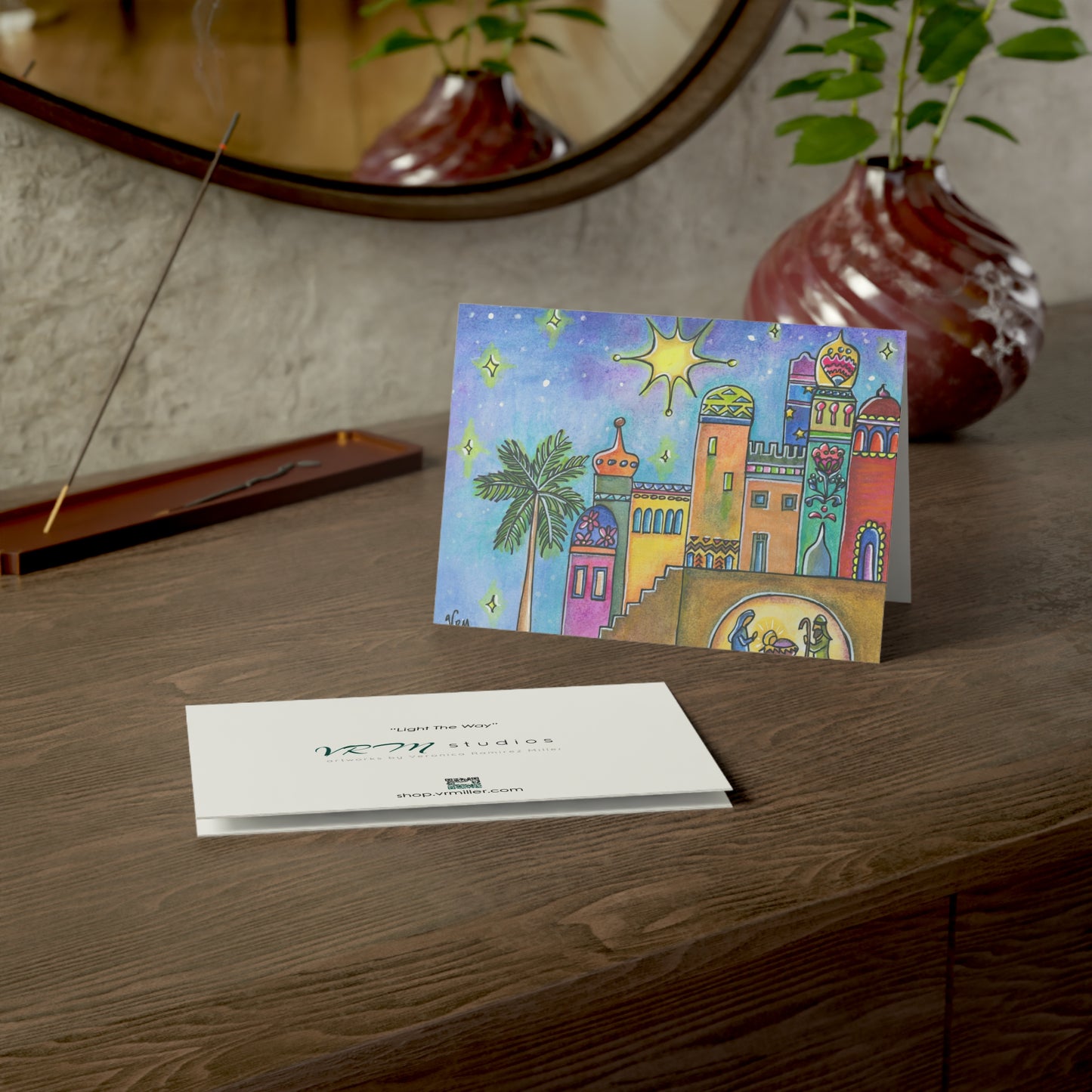 Star of Bethlehem Christmas Card | Nativity Greeting Card | Christian Christmas Card | Religious Holiday Card | Original Artwork