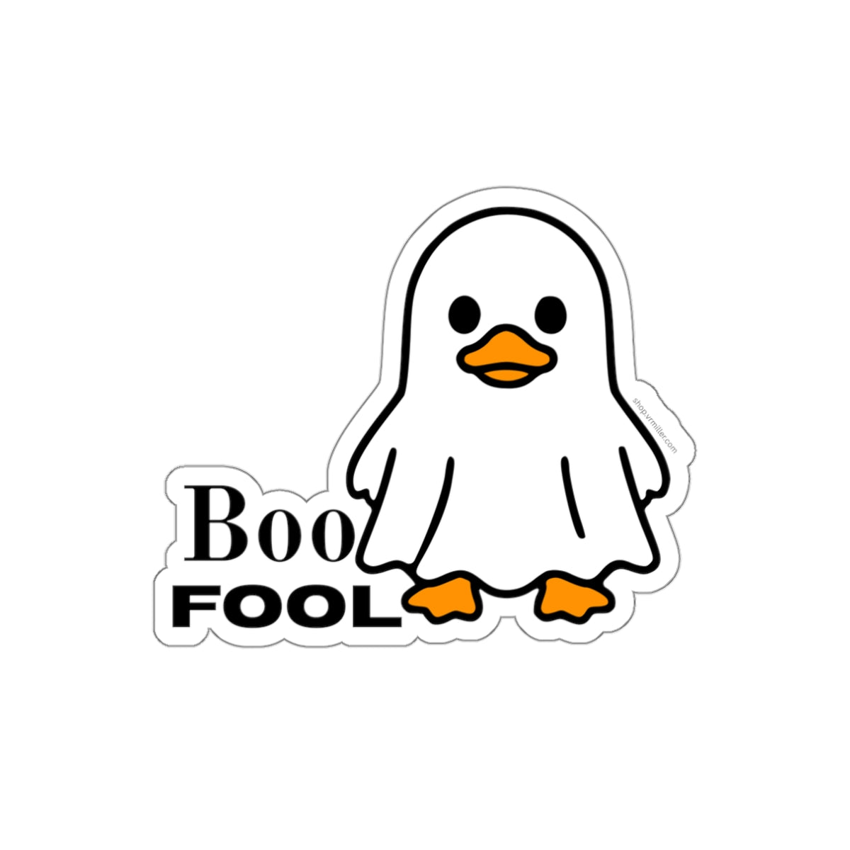 Boo Fool Duck Die-Cut Sticker — Cute Ghost Duck Halloween Sticker