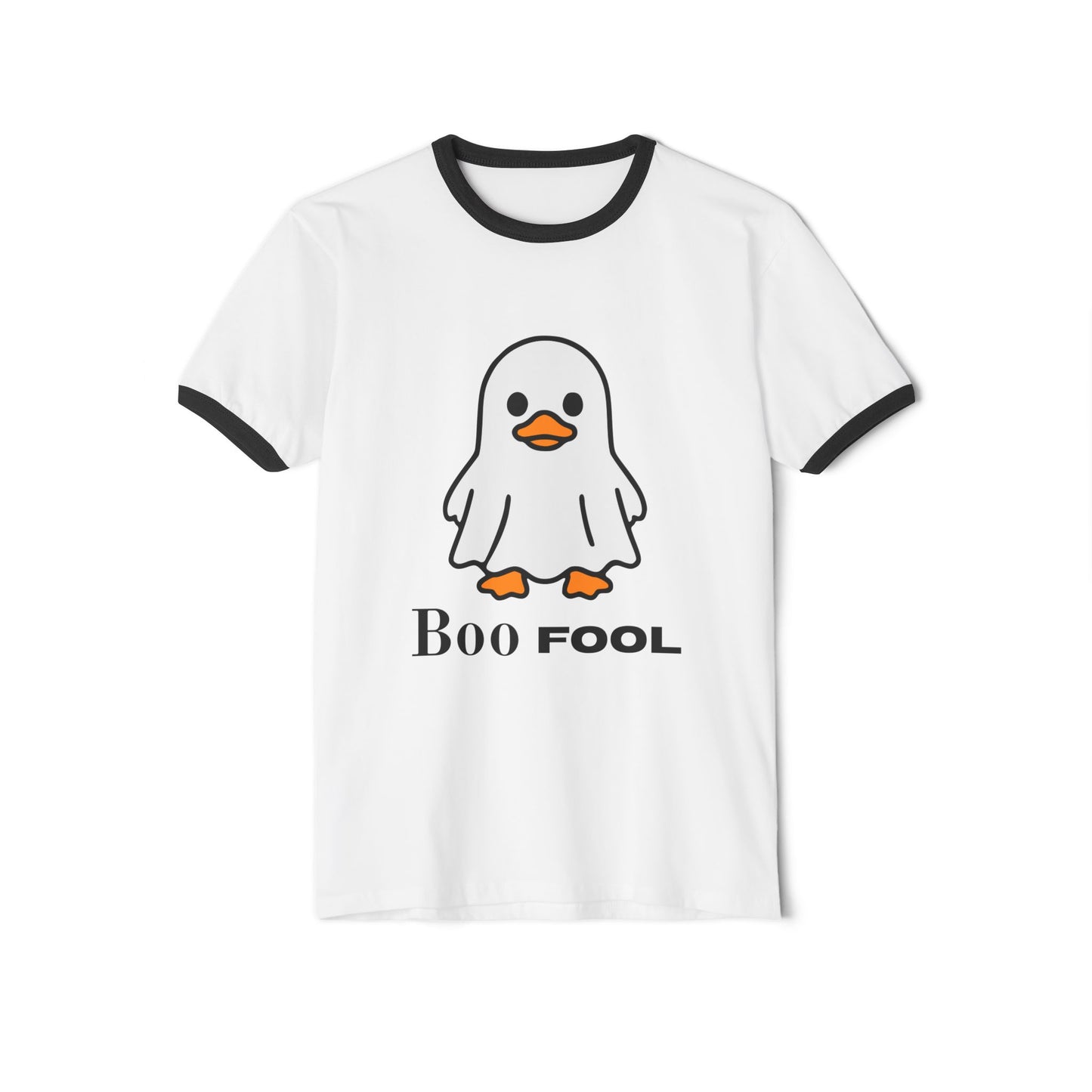 Boo Fool Ghost T-Shirt — Cute Halloween Ringer Tee