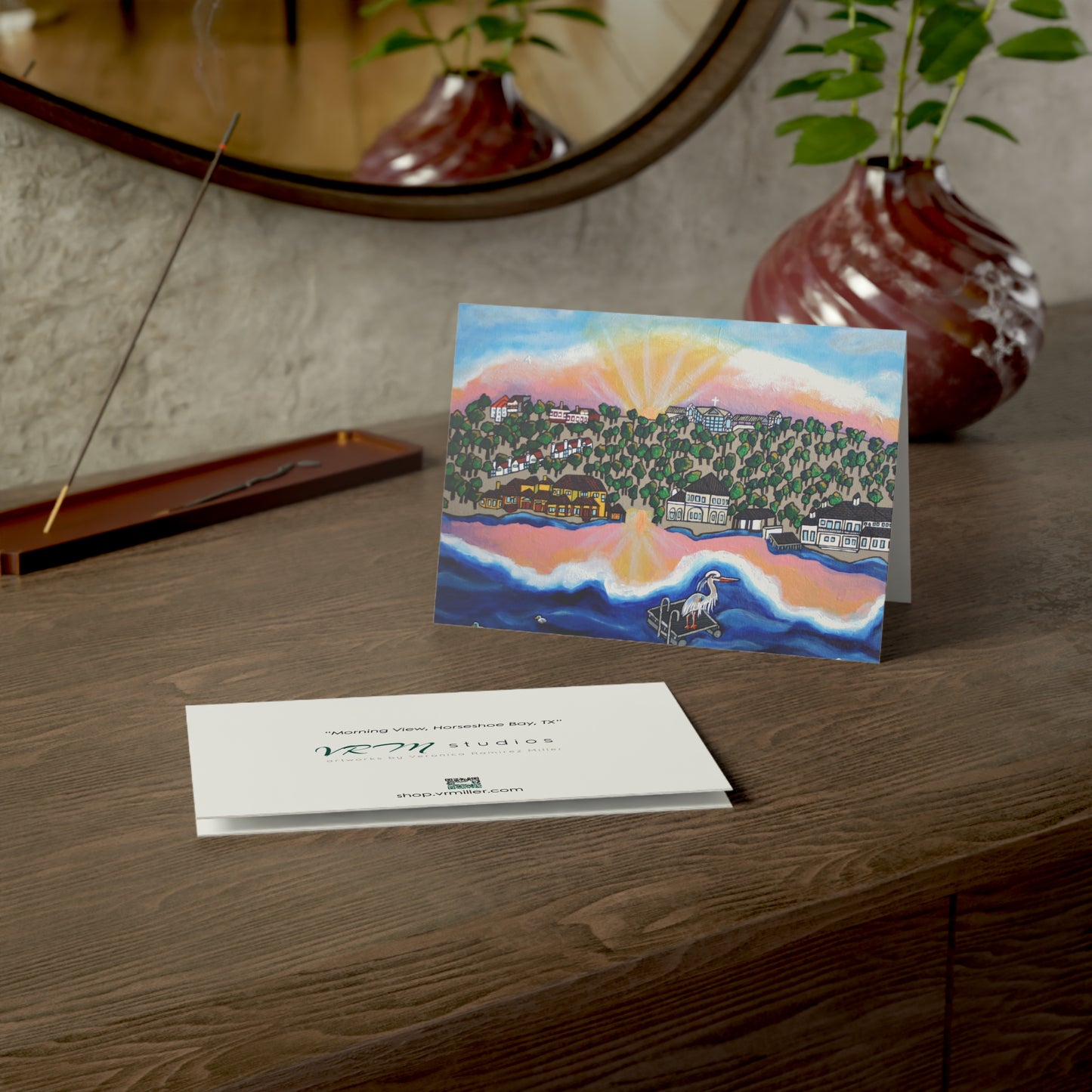 Horseshoe Bay Sunrise Greeting Card | Texas Hill Country Art | Lake LBJ Landscape | Texas Greeting Card | Original Artwork