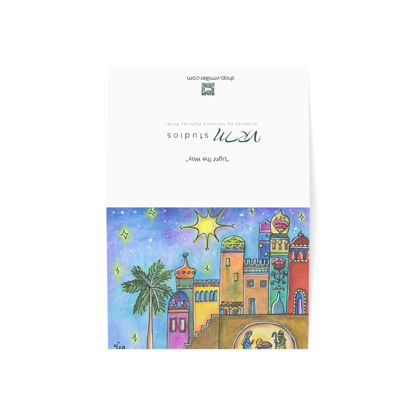Star of Bethlehem Christmas Card | Nativity Greeting Card | Christian Christmas Card | Religious Holiday Card | Original Artwork