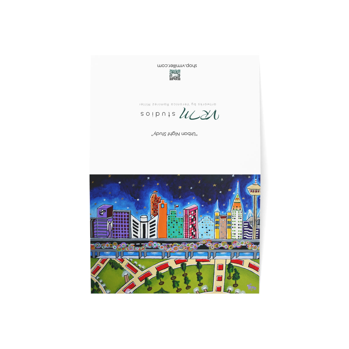San Antonio Skyline Greeting Card | San Antonio Texas Art Card | Texas Cityscape Card | Texas Gift | Original Artwork by VRM Studios
