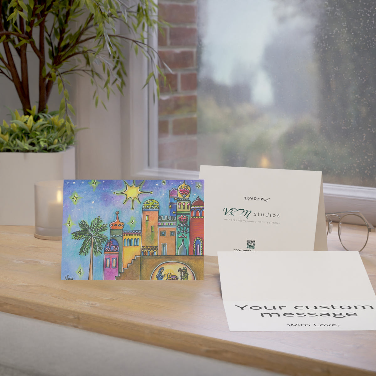 Star of Bethlehem Christmas Card | Nativity Greeting Card | Christian Christmas Card | Religious Holiday Card | Original Artwork