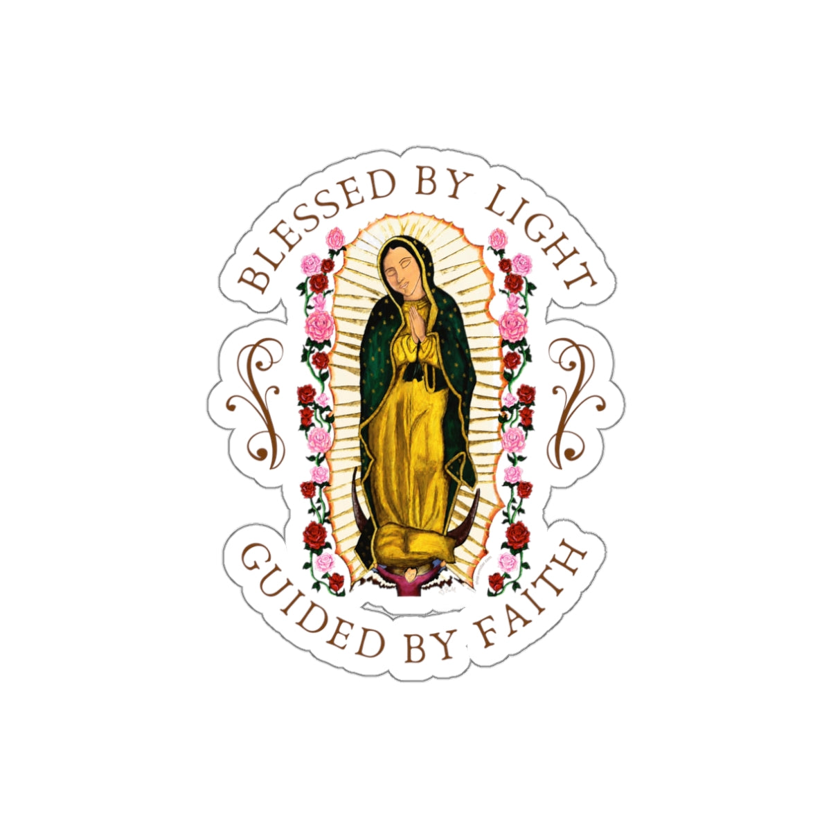 Our Lady of Guadalupe Sticker | Virgen de Guadalupe Vinyl Sticker | Catholic Gift | Virgin Mary Religious Decal | VRM Studios