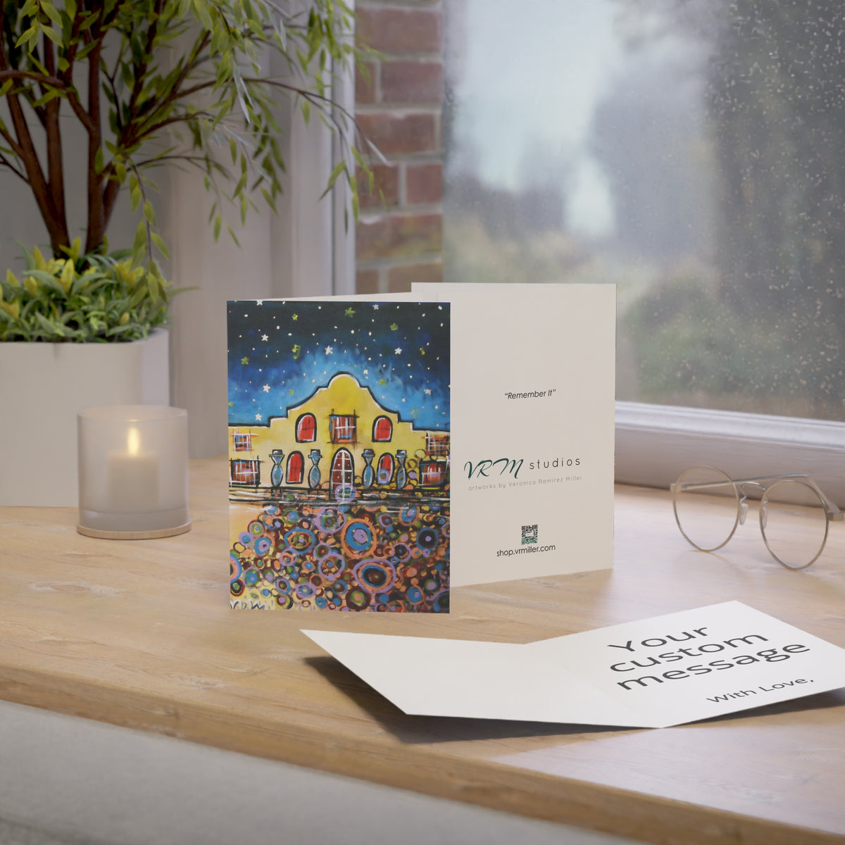 Alamo Greeting Card | San Antonio Texas Art Card | Texas Landmark Greeting Card | Historic Alamo Gift | Original Artwork by VRM Studios
