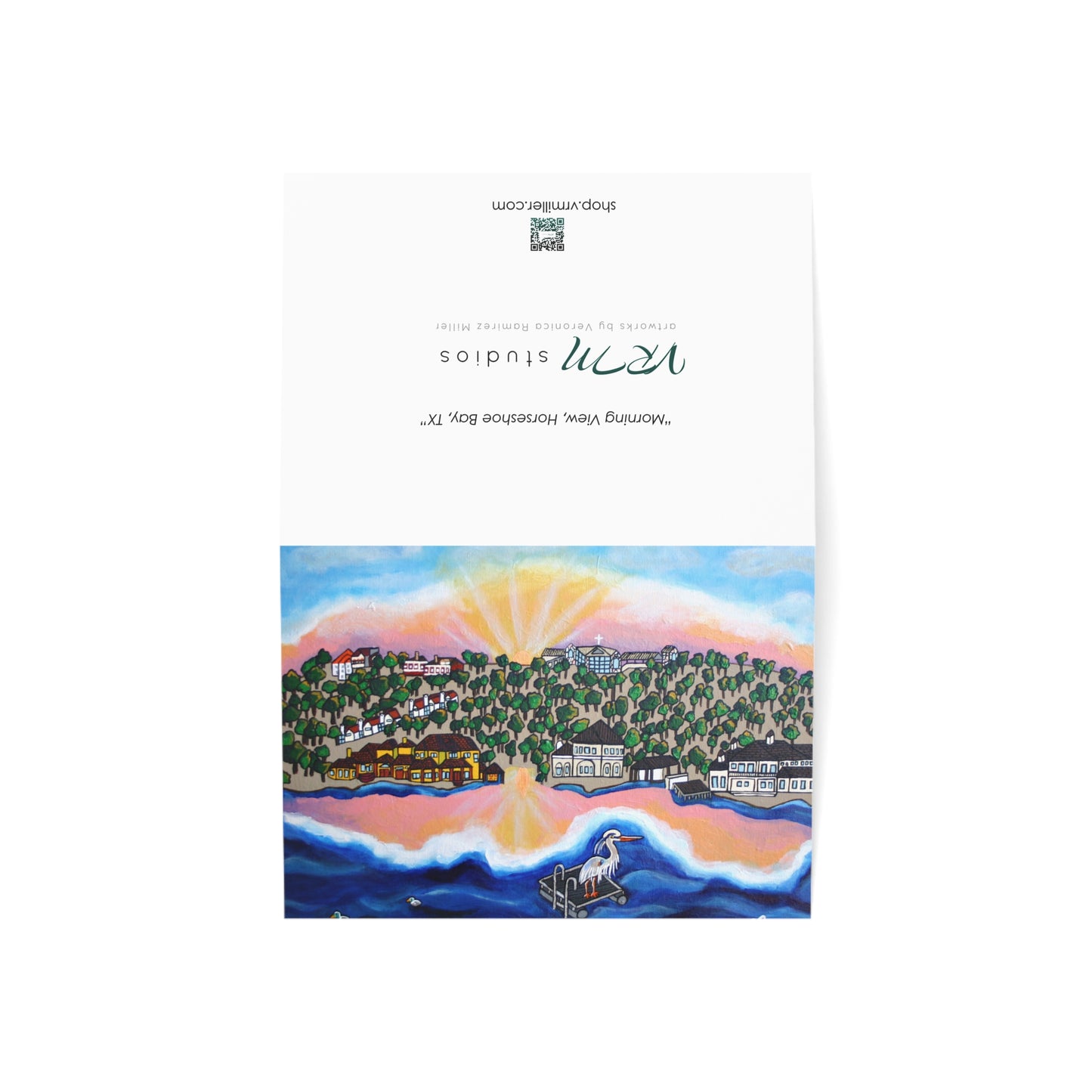Horseshoe Bay Sunrise Greeting Card | Texas Hill Country Art | Lake LBJ Landscape | Texas Greeting Card | Original Artwork