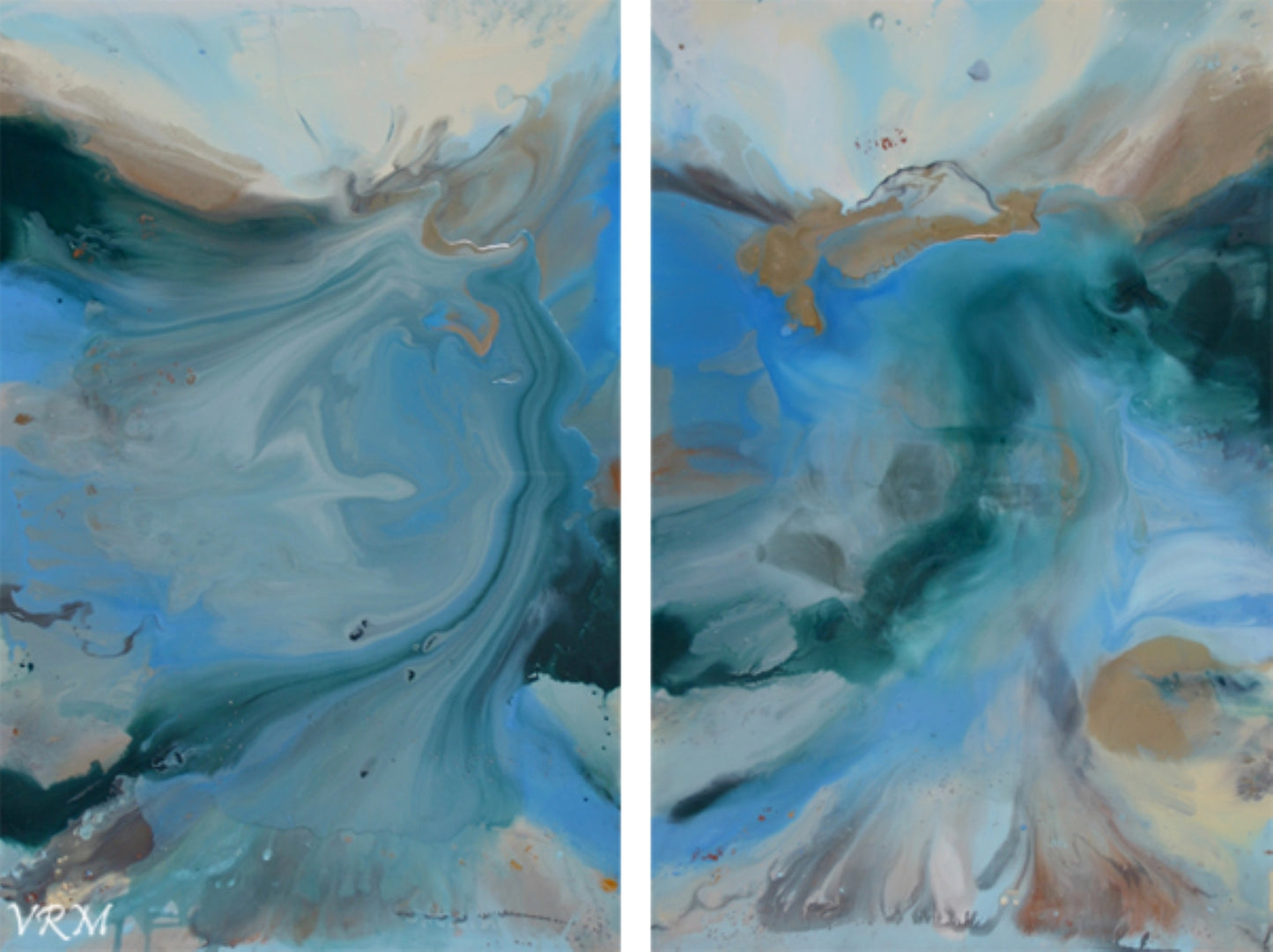 Waves of Change, diptych, 36x54 inches