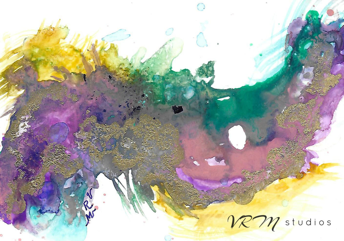 Mardi Gras Mask, matted, 11x14 inches