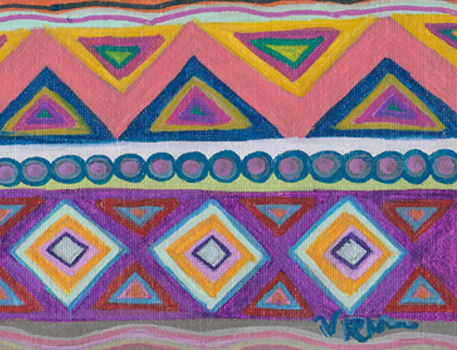 Southwest Blanket, matted, 11x14 inches