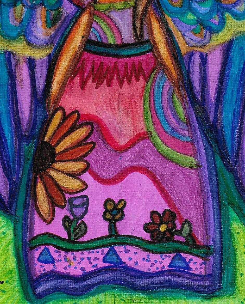 Bella Angel, folk art print on lustre photo paper, unmatted or matted