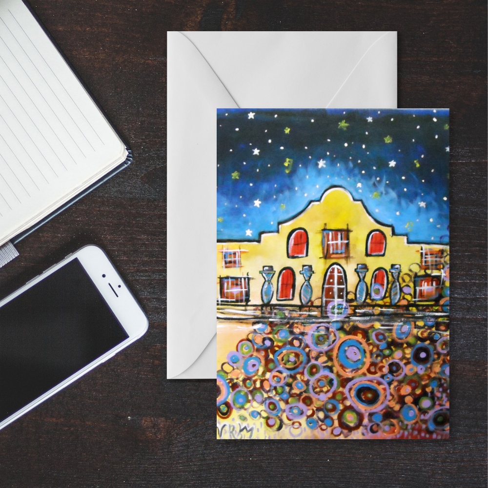 Alamo Greeting Card | San Antonio Texas Art Card | Texas Landmark Greeting Card | Historic Alamo Gift | Original Artwork by VRM Studios