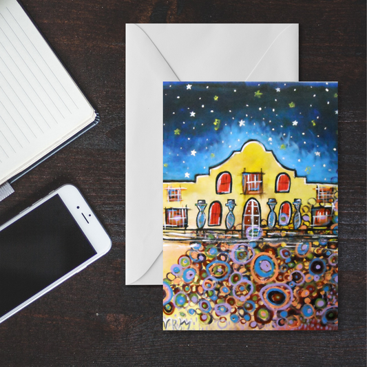Alamo Greeting Card | San Antonio Texas Art Card | Texas Landmark Greeting Card | Historic Alamo Gift | Original Artwork by VRM Studios