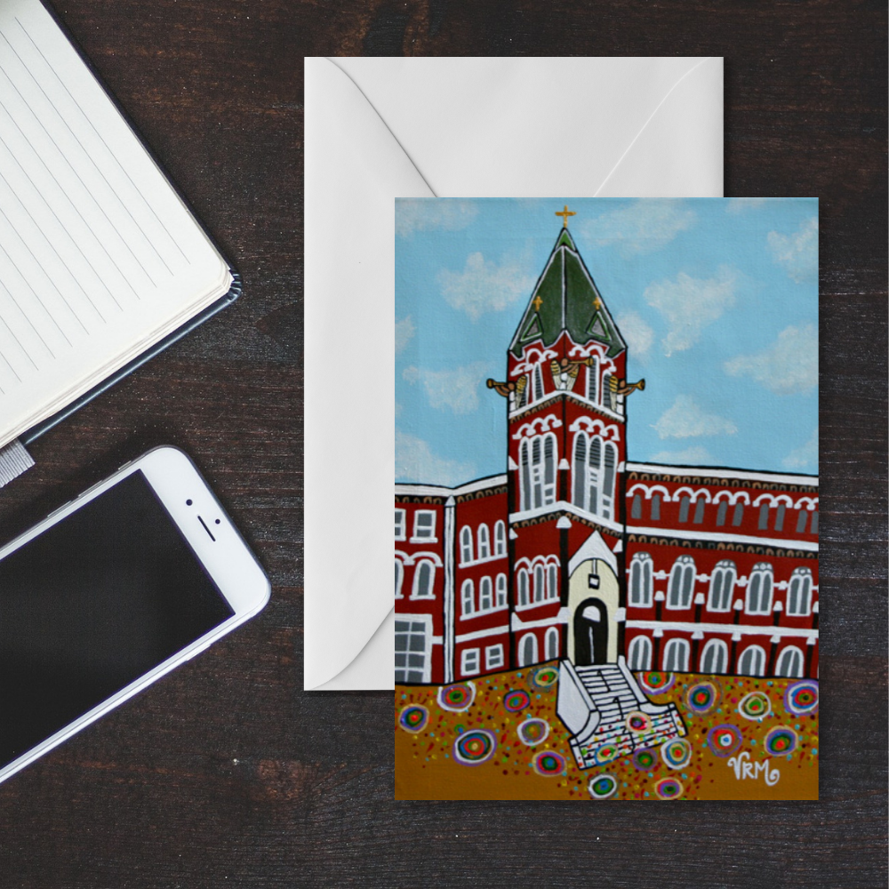 Chapel of the Incarnate Word Greeting Card | University of the Incarnate Word Art | San Antonio Texas | Original Artwork