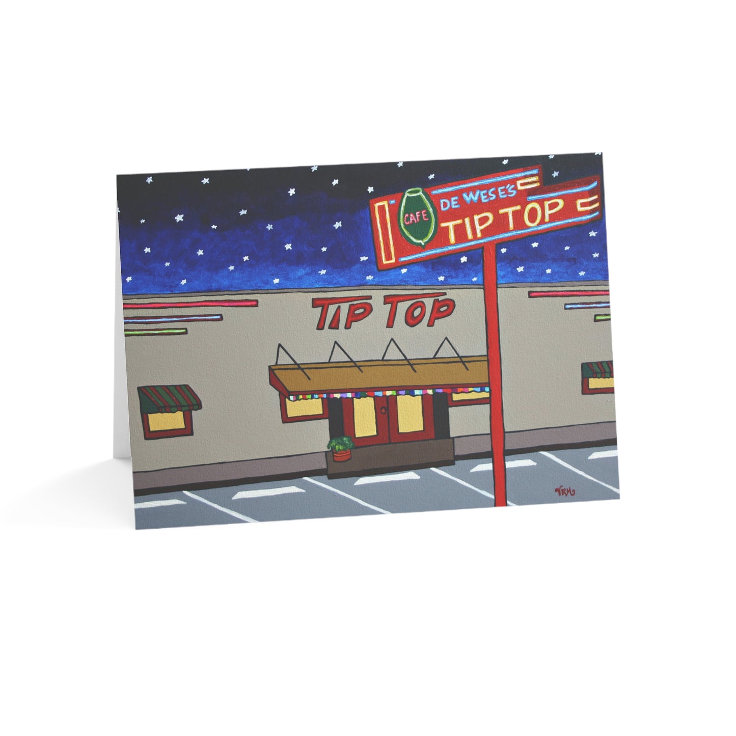 Tip Top Cafe Greeting Card | San Antonio Texas Art Card | Historic Diner Illustration | Texas Gift | Original Artwork by VRM Studios