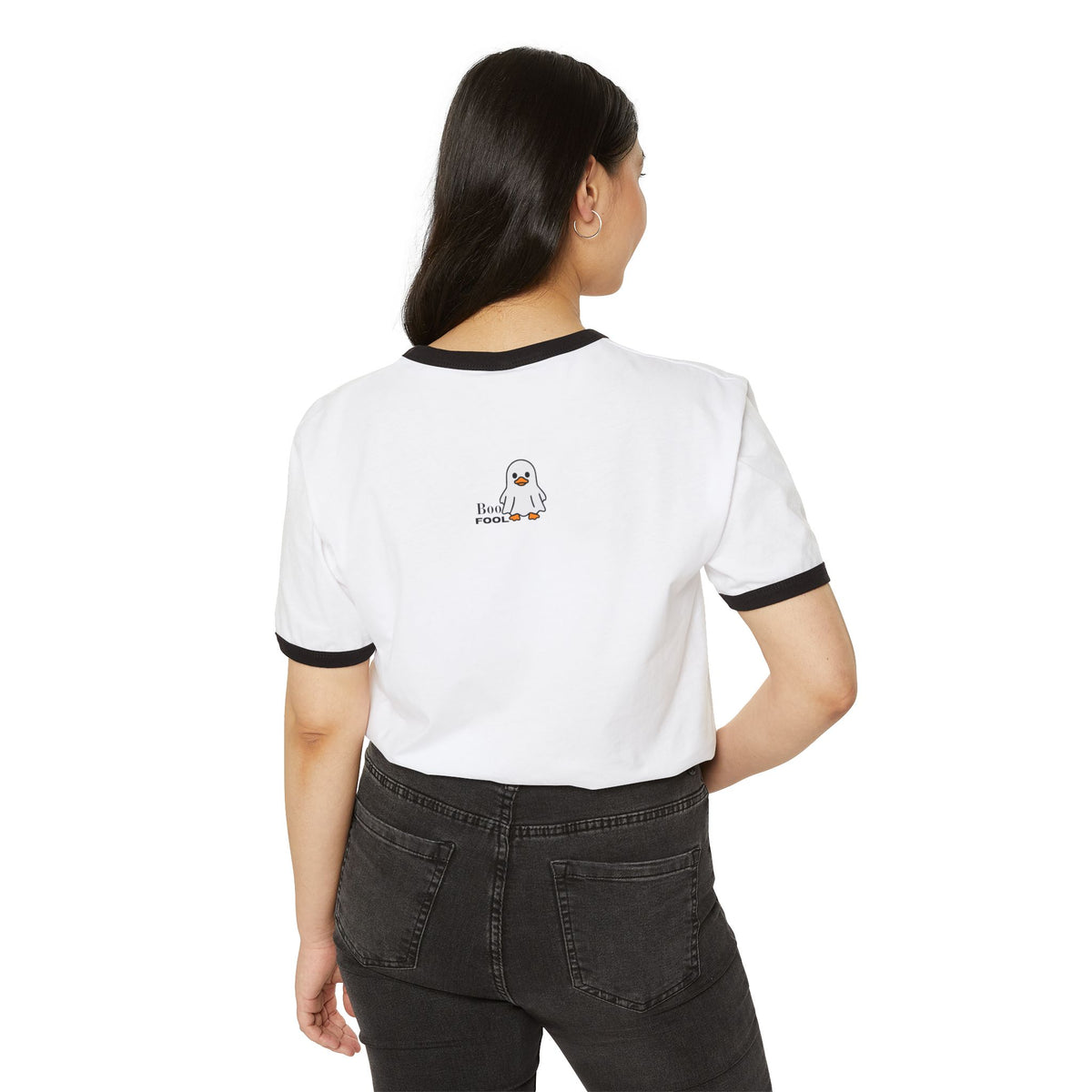 Boo Fool Ghost T-Shirt — Cute Halloween Ringer Tee
