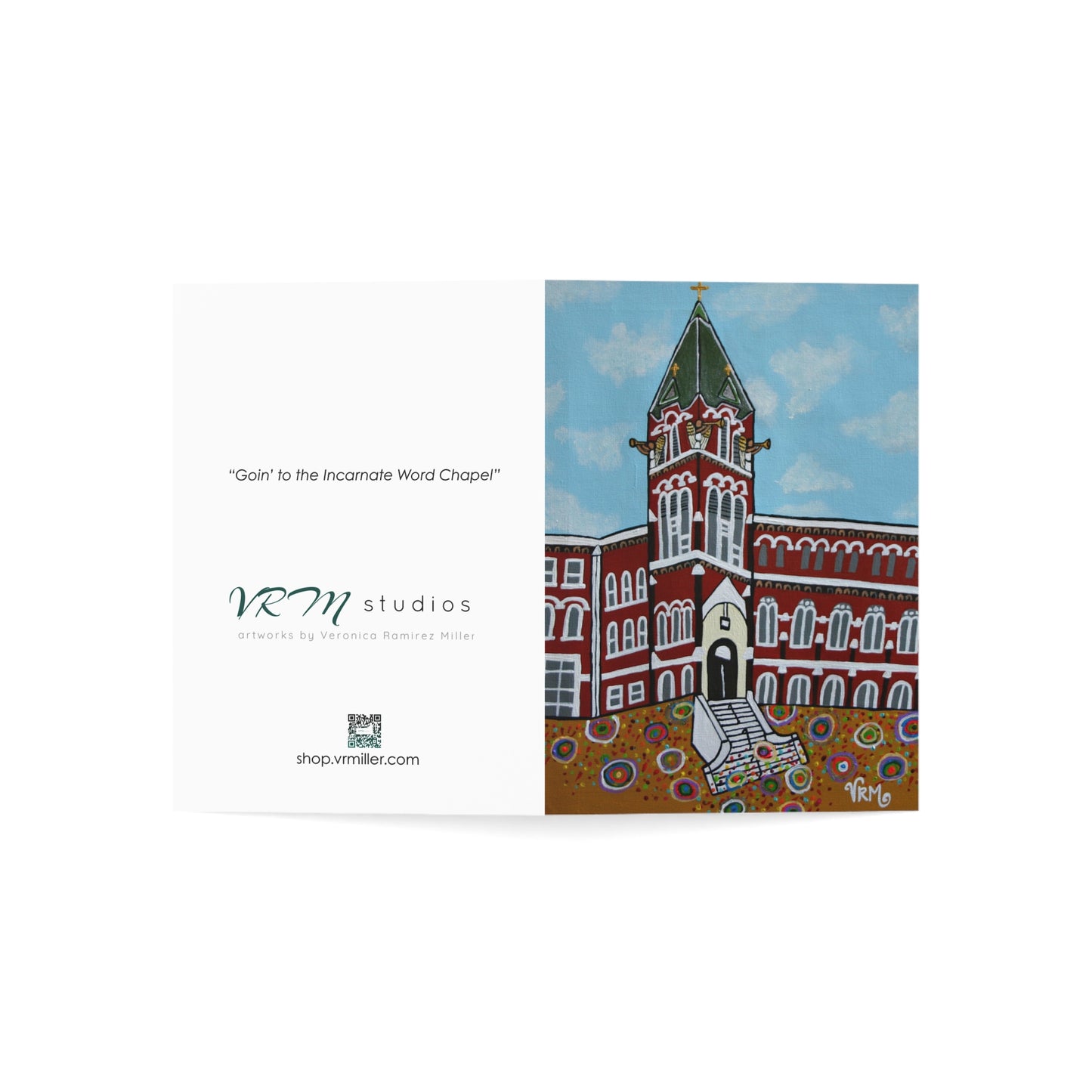 Chapel of the Incarnate Word Greeting Card | University of the Incarnate Word Art | San Antonio Texas | Original Artwork