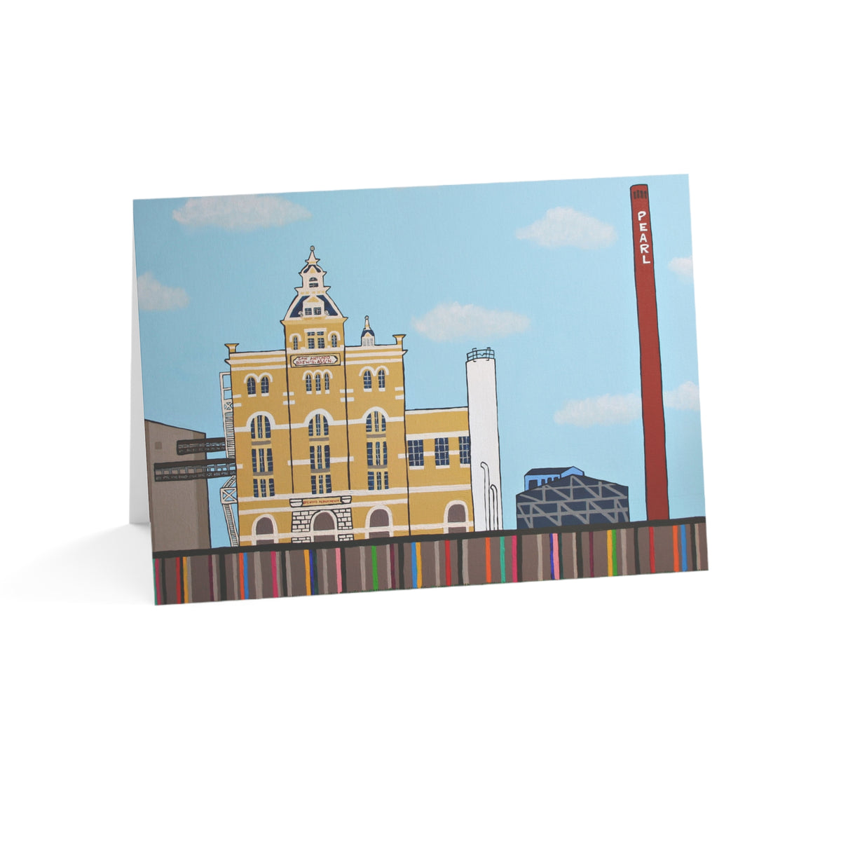 Pearl San Antonio Greeting Card | Pearl Brewery Art Card | San Antonio Texas Gift | Historic Landmark | Original Artwork by VRM Studios