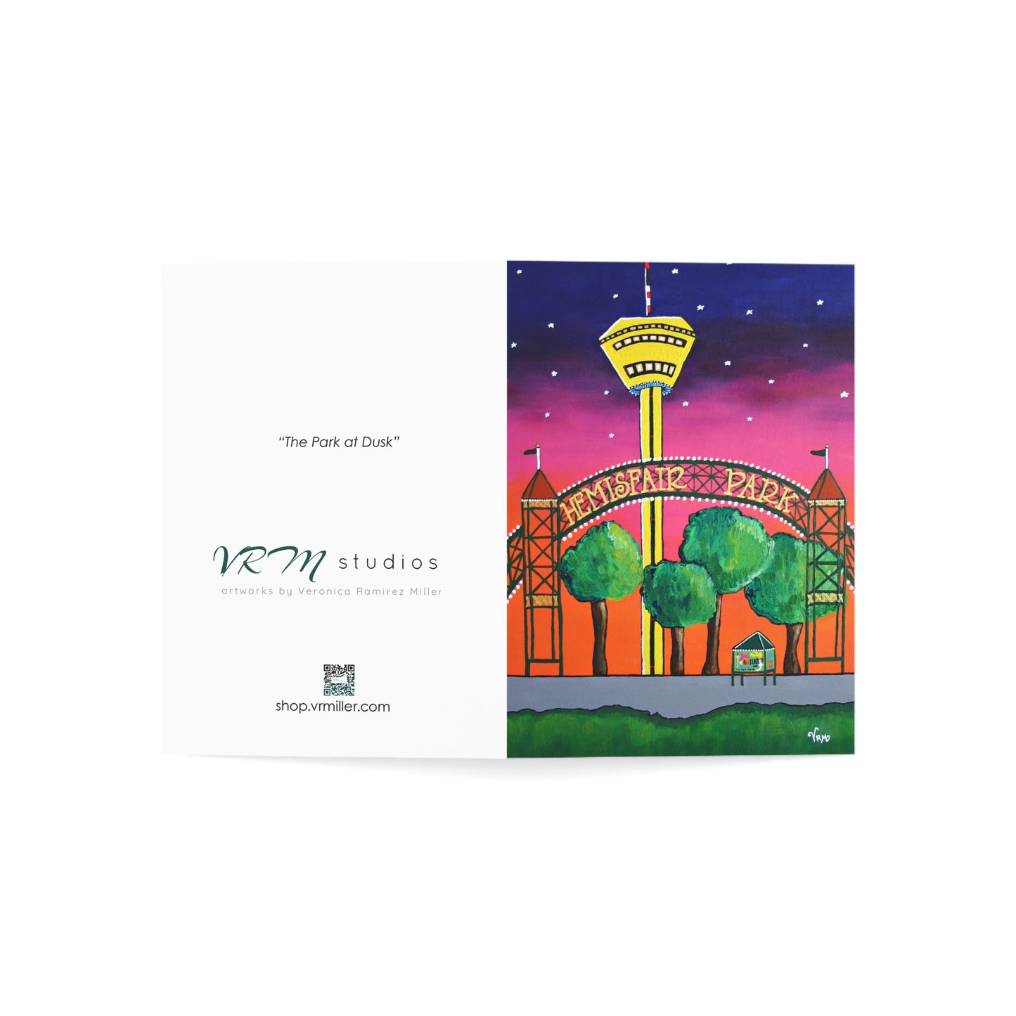 Hemisfair Park Greeting Card | San Antonio Texas Art Card | Downtown San Antonio Gift | Texas Landmark | Original Artwork by VRM Studios