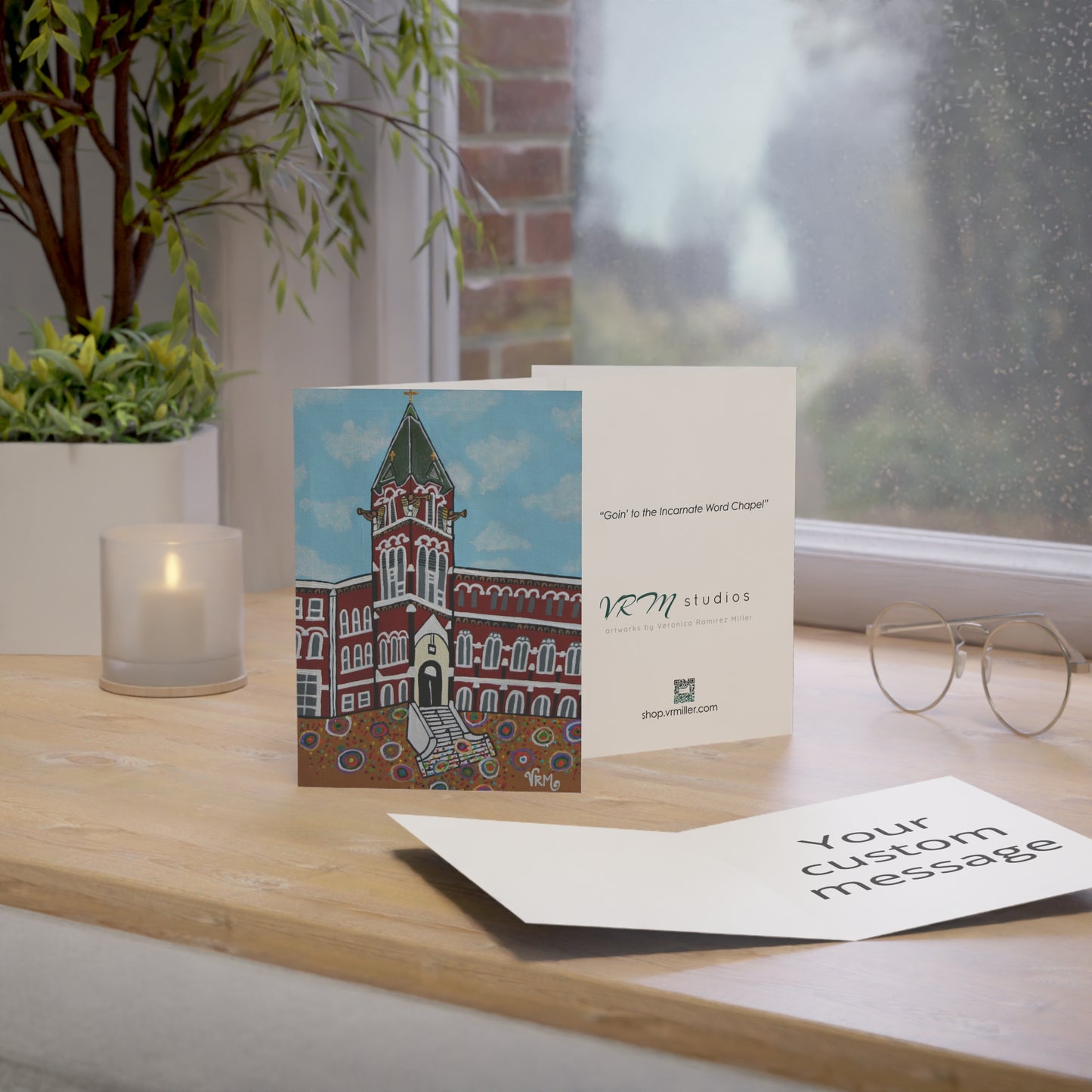 Chapel of the Incarnate Word Greeting Card | University of the Incarnate Word Art | San Antonio Texas | Original Artwork