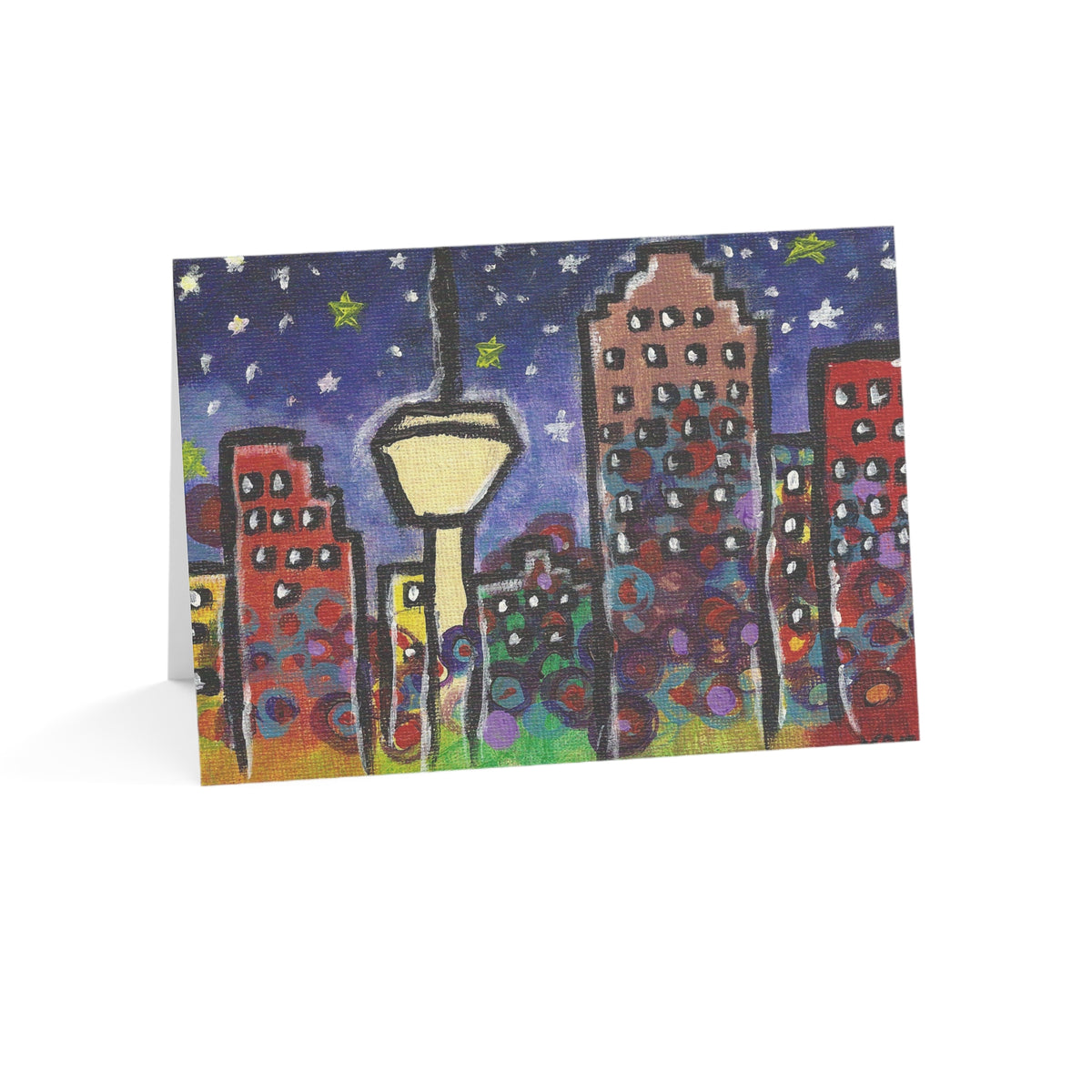 San Antonio Greeting Card | Texas Cityscape Card | San Antonio Skyline Art Card | Texas Gift | Blank Note Card | Original Artwork