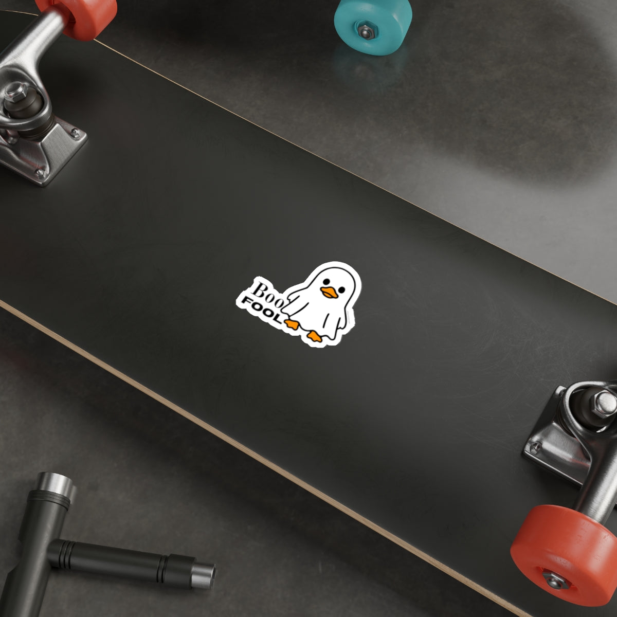 Boo Fool Duck Die-Cut Sticker — Cute Ghost Duck Halloween Sticker