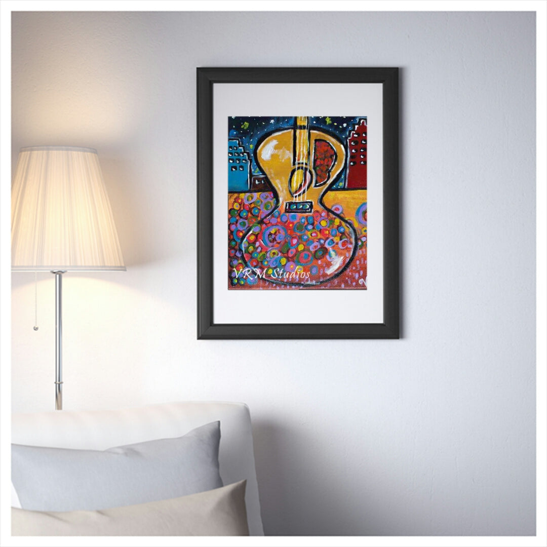 Nothing But The Music Matters, mexican folk art print on lustre photo paper, unmatted or matted