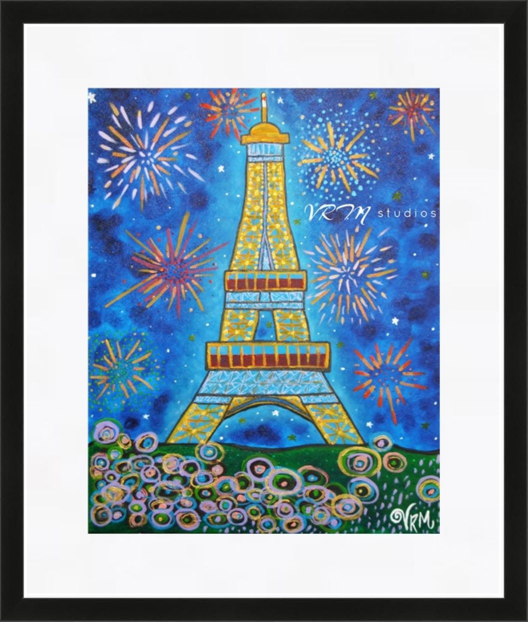 A Parisian Extravaganza, folk art print on quality acid free photo paper, unmatted or matted
