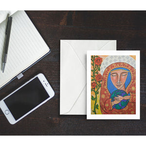 Mother's Love, blank greeting card with envelope