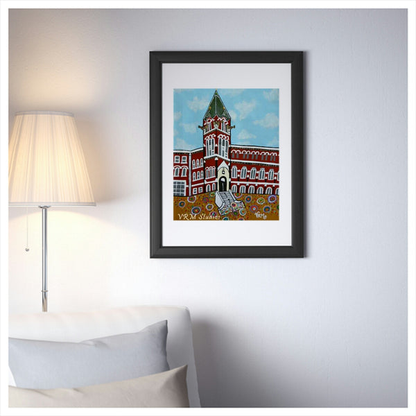 Goin' To The Incarnate Word Chapel, folk art print on quality acid free photo paper, unmatted or matted