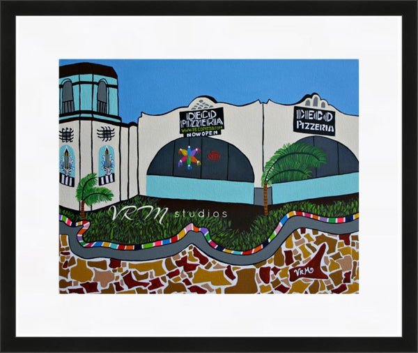Meet Me At Deco (Pizzeria), mexican folk art print on quality acid free photo paper, unmatted or matted