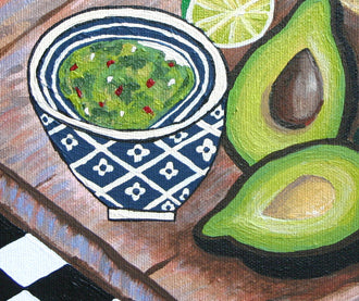 Guacamole Snack, mexican folk art print on lustre photo paper, unmatted or matted
