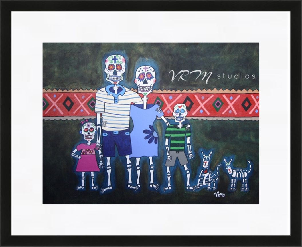 La Familia, mexican folk art print on quality acid free photo paper, unmatted or matted