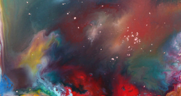 I Dreamed A Dream, original fluid painting on canvas, 18x18 inches