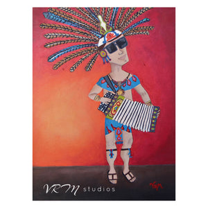 Conjunto Warrior, mexican folk art print on lustre photo paper, unmatted or matted