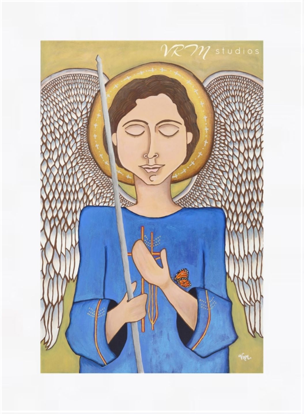 He Is Our Refuge and Strength, mexican folk art print on lustre photo paper, unmatted or matted