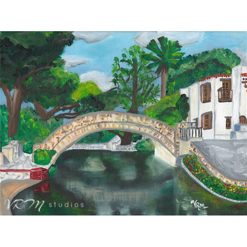 SA River Dance, original folk art painting on canvas, 12x16 inches