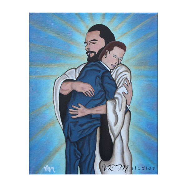 Hello, Old Friend, religious folk art print on lustre photo paper, unmatted or matted