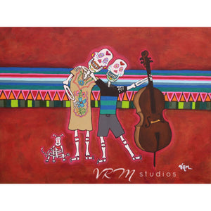 Viva Familia, mexican folk art print on lustre photo paper, unmatted or matted
