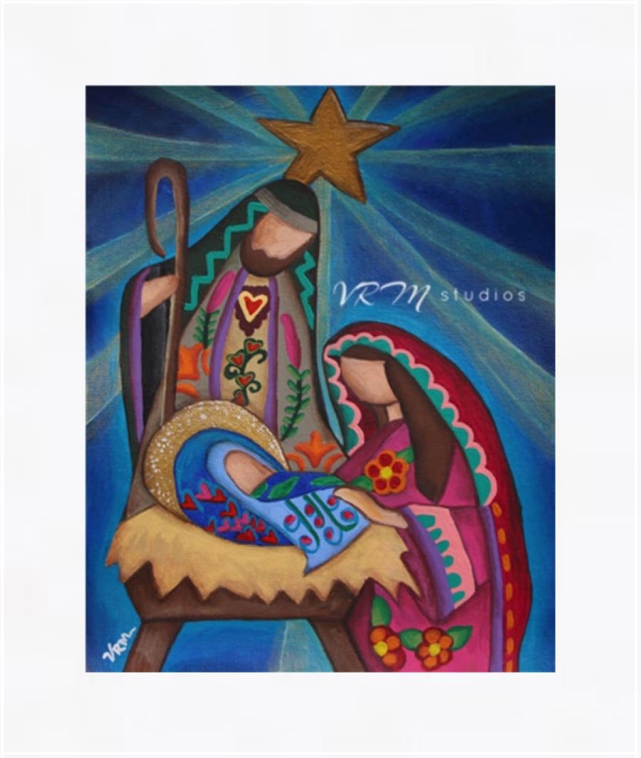 Rejoice, mexican folk art print on lustre photo paper, unmatted or matted